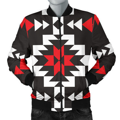 Navajo Pattern Print Design A02 Men Bomber Jacket