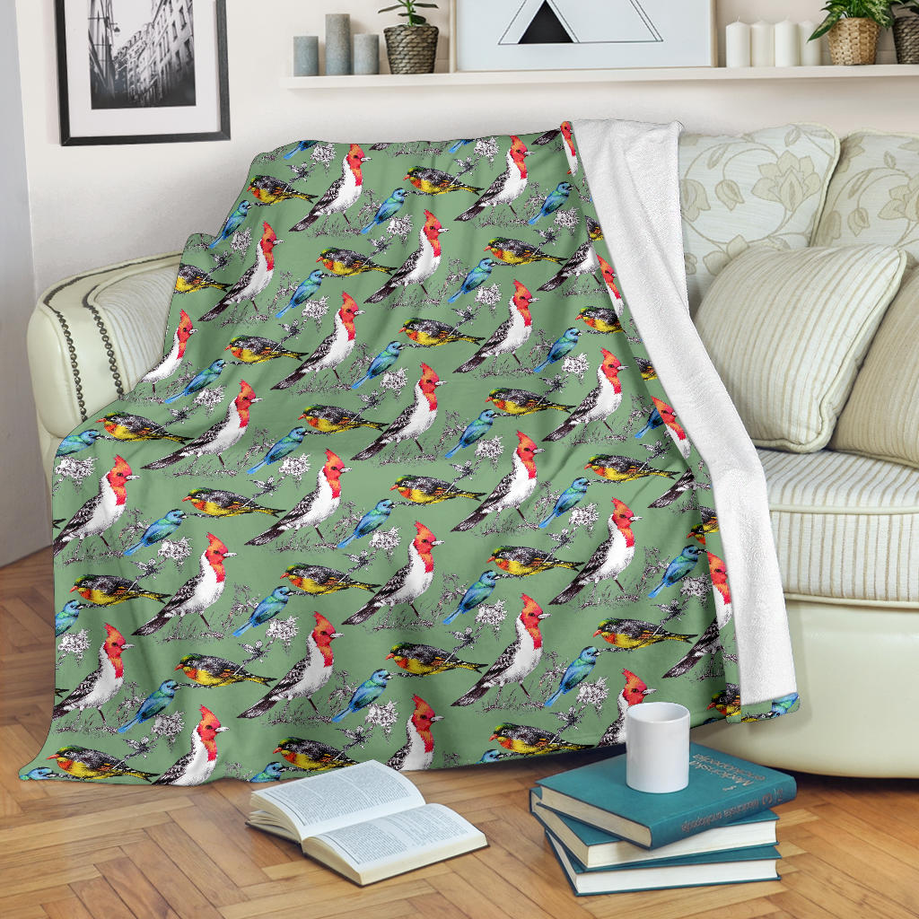 Birds Pattern Print Design 07 Premium Blanket