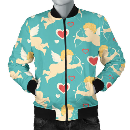 Cupid Pattern Print Design 01 Men Bomber Jacket