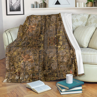Camouflage Realtree Pattern Print Design 01 Premium Blanket