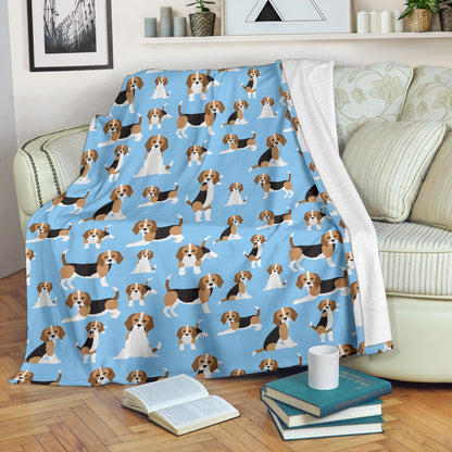 Beagle Pattern Print Design 03 Premium Blanket
