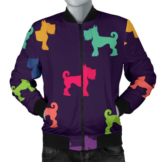 Schnauzers Pattern Print Design A05 Men Bomber Jacket