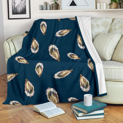 Oyster Pattern Print Design 03 Premium Blanket