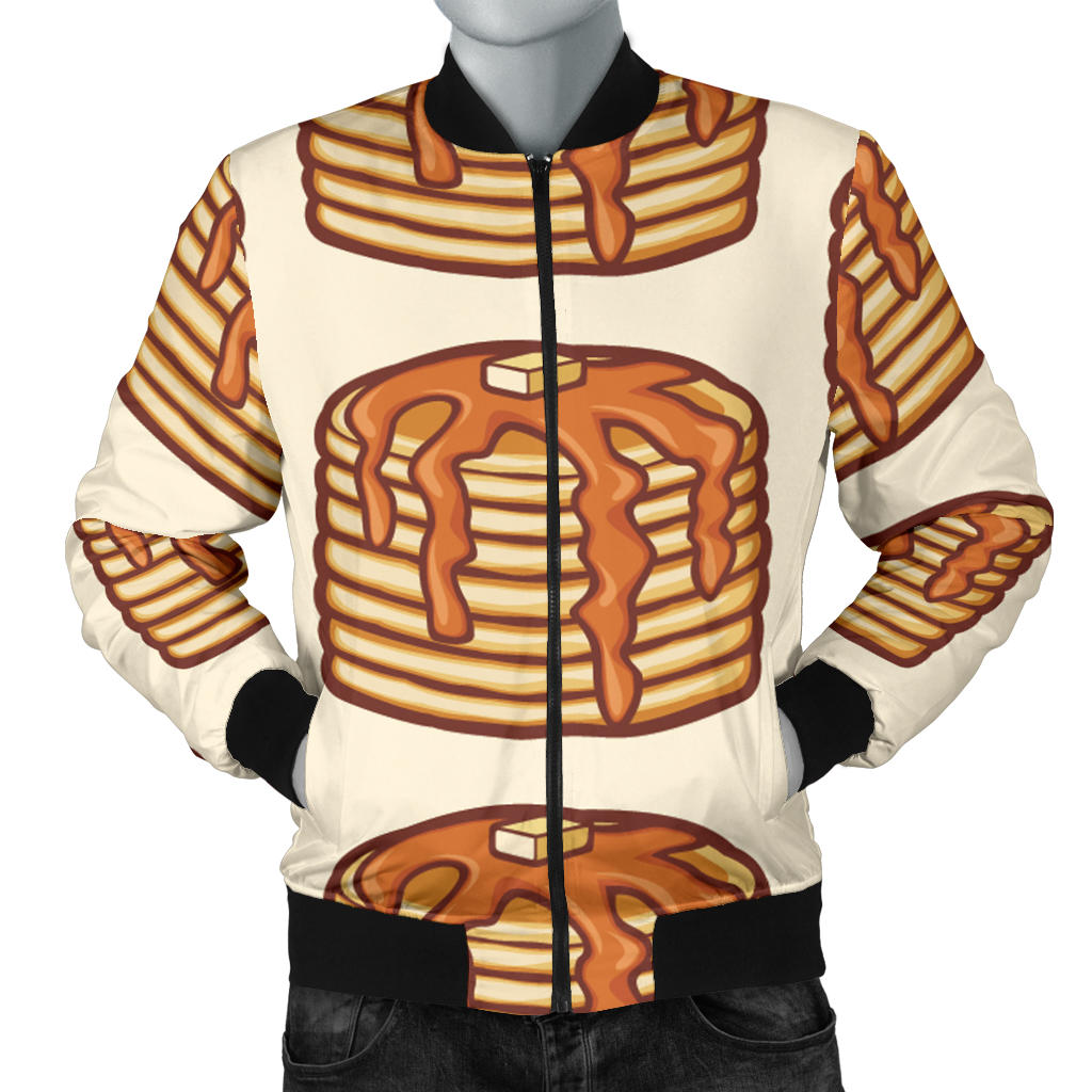 Pancake Pattern Print Design A02 Men Bomber Jacket