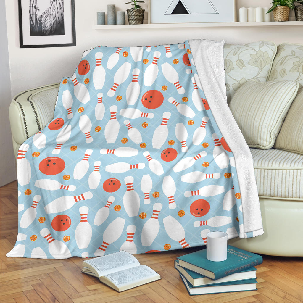 Bowling Pattern Print Design 09 Premium Blanket