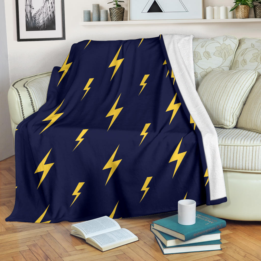 Lightning Thunder Pattern Print Design 03 Premium Blanket