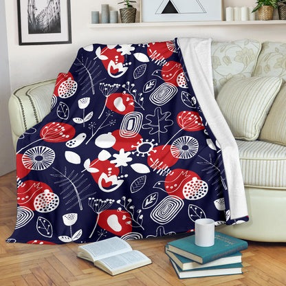 Nordic Pattern Print Design A02 Premium Blanket