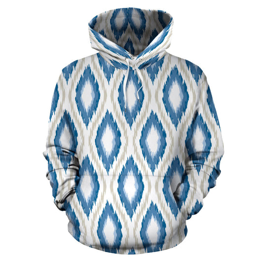 Ikat Pattern Print Design 02 Pullover Hoodie