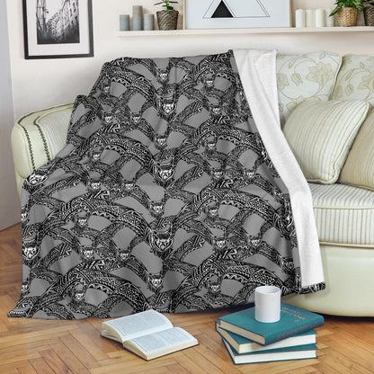 Bat Pattern Print Design 04 Premium Blanket