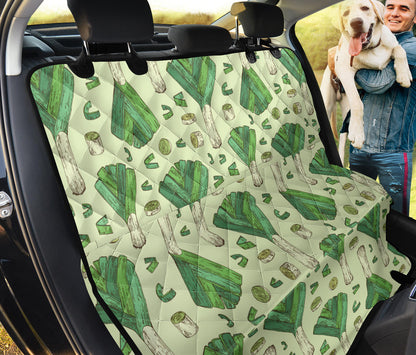 Leek Pattern Print Design 04 Rear Dog Car Seat Cover Hammock