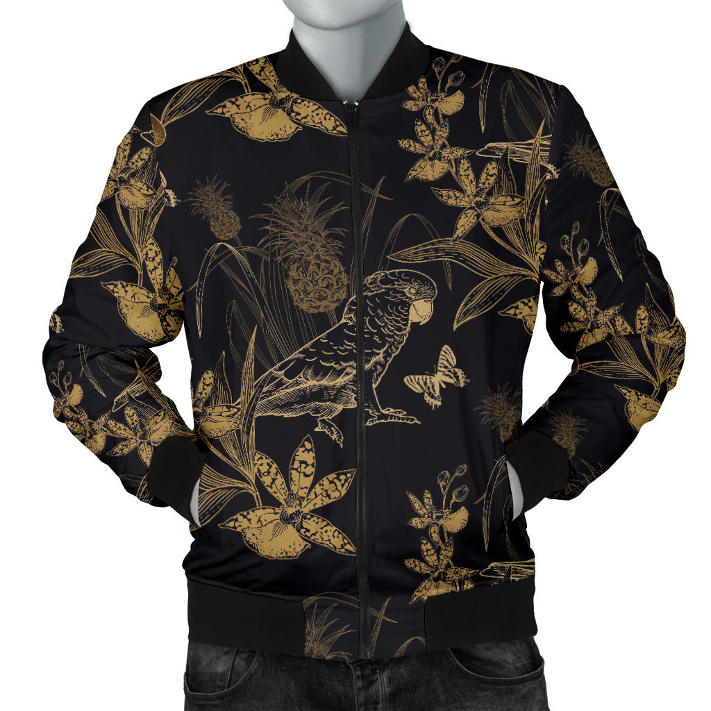 Parakeet Pattern Print Design A05 Men Bomber Jacket