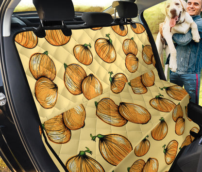Onion Pattern Print Design A04 Rear Dog Car Seat Cover Hammock