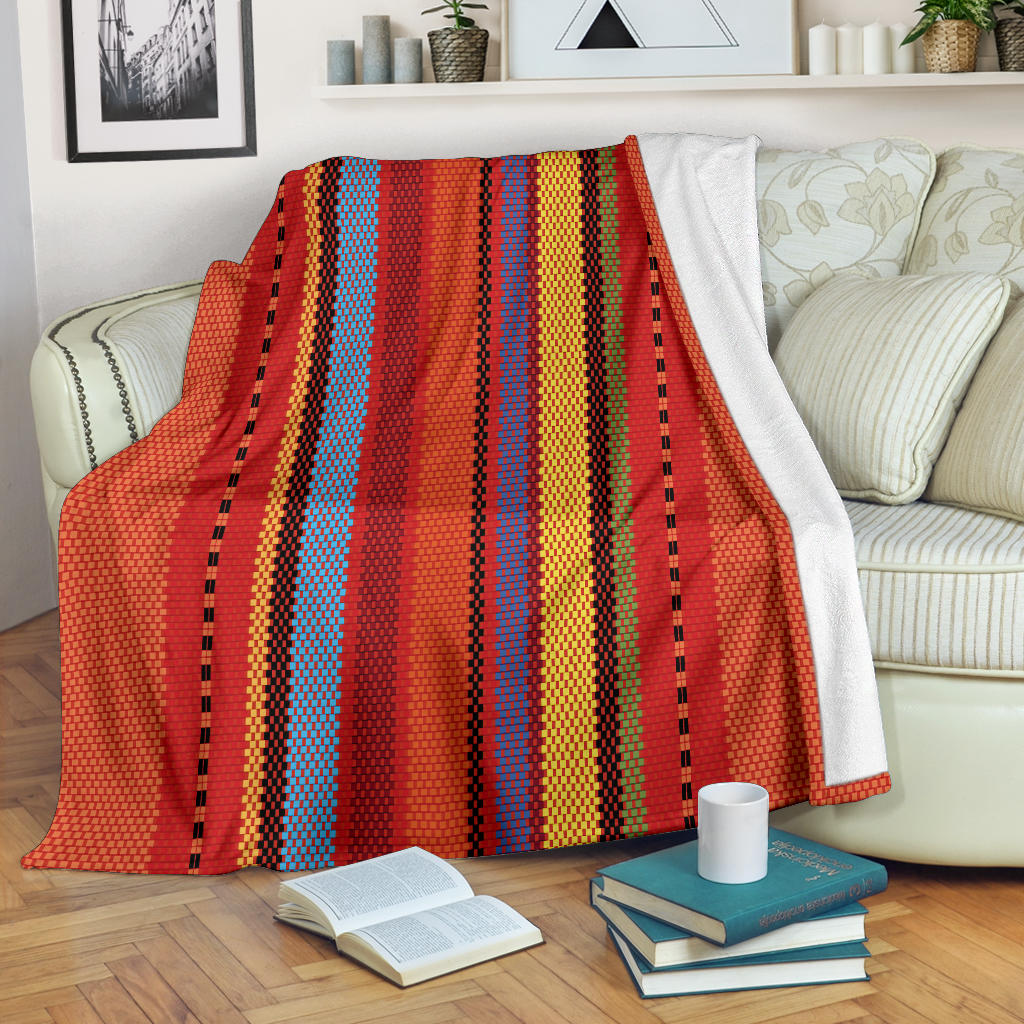 Mexican Pattern Print Design 05 Premium Blanket