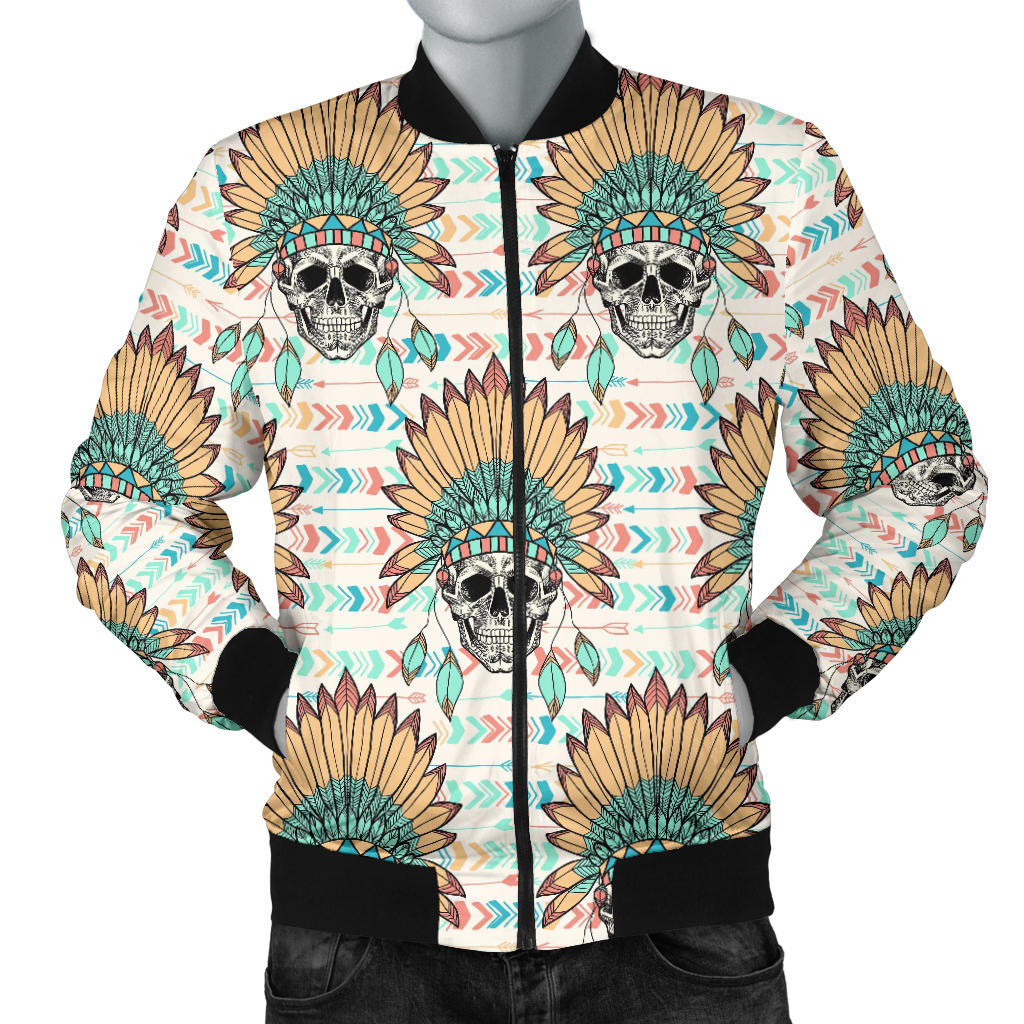Boho Pattern Print Design 04 Men Bomber Jacket