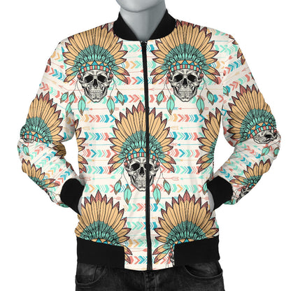 Boho Pattern Print Design 04 Men Bomber Jacket