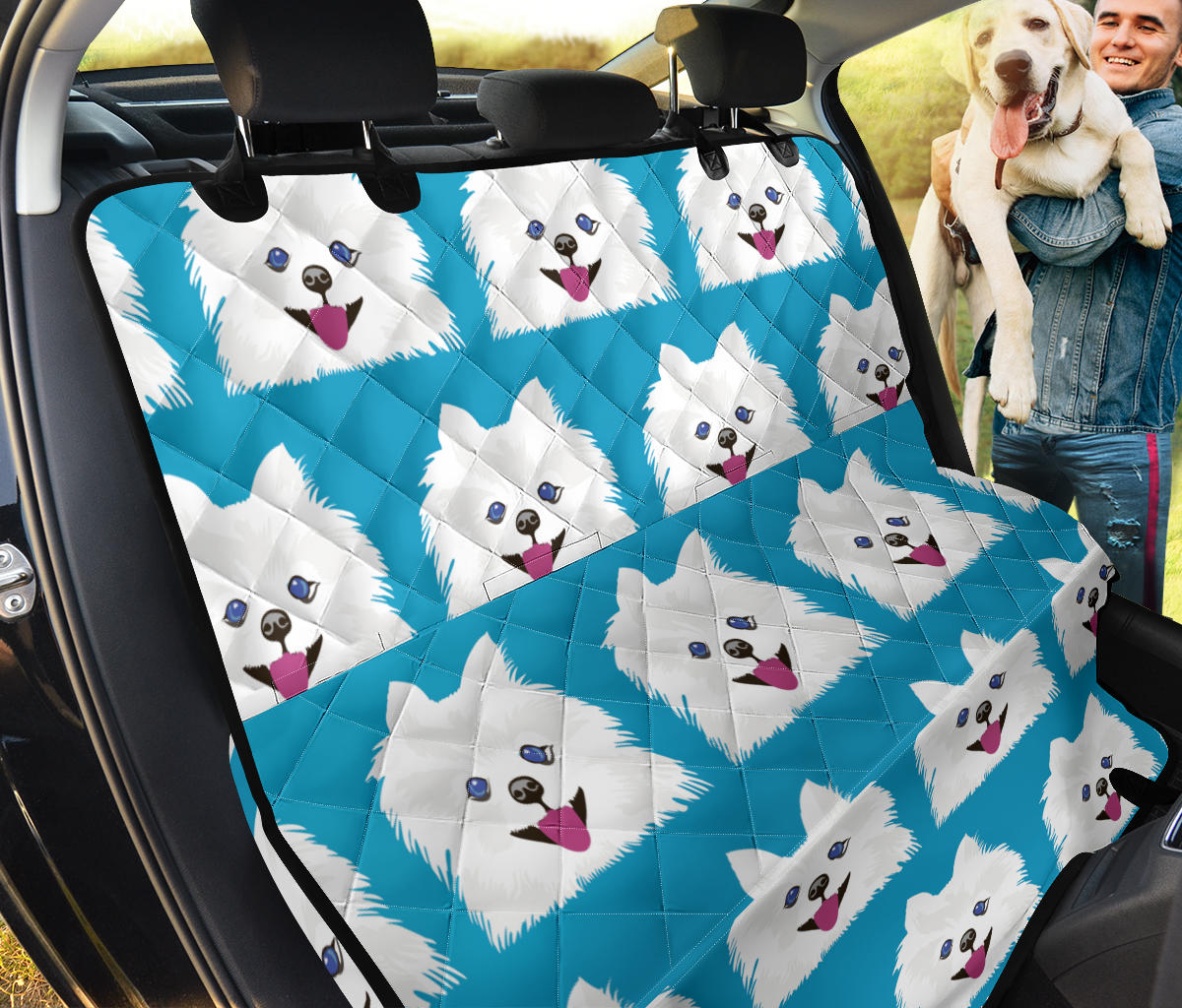 Pomeranians Pattern Print Design A05 Rear Dog Car Seat Cover Hammock