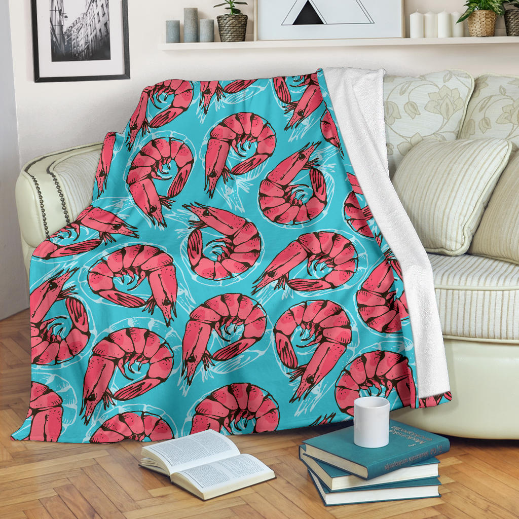 Prawn Pattern Print Design 01 Premium Blanket