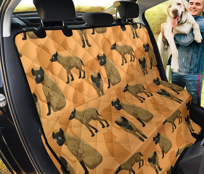 Hyena Pattern Print Design 01 Rear Dog Car Seat Cover Hammock