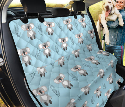 Koala Pattern Print Design 01 Rear Dog Car Seat Cover Hammock
