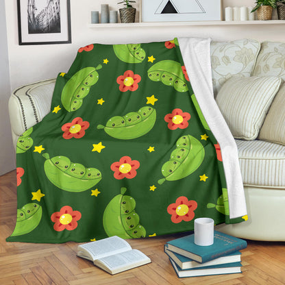 Peas Pattern Print Design A01 Premium Blanket