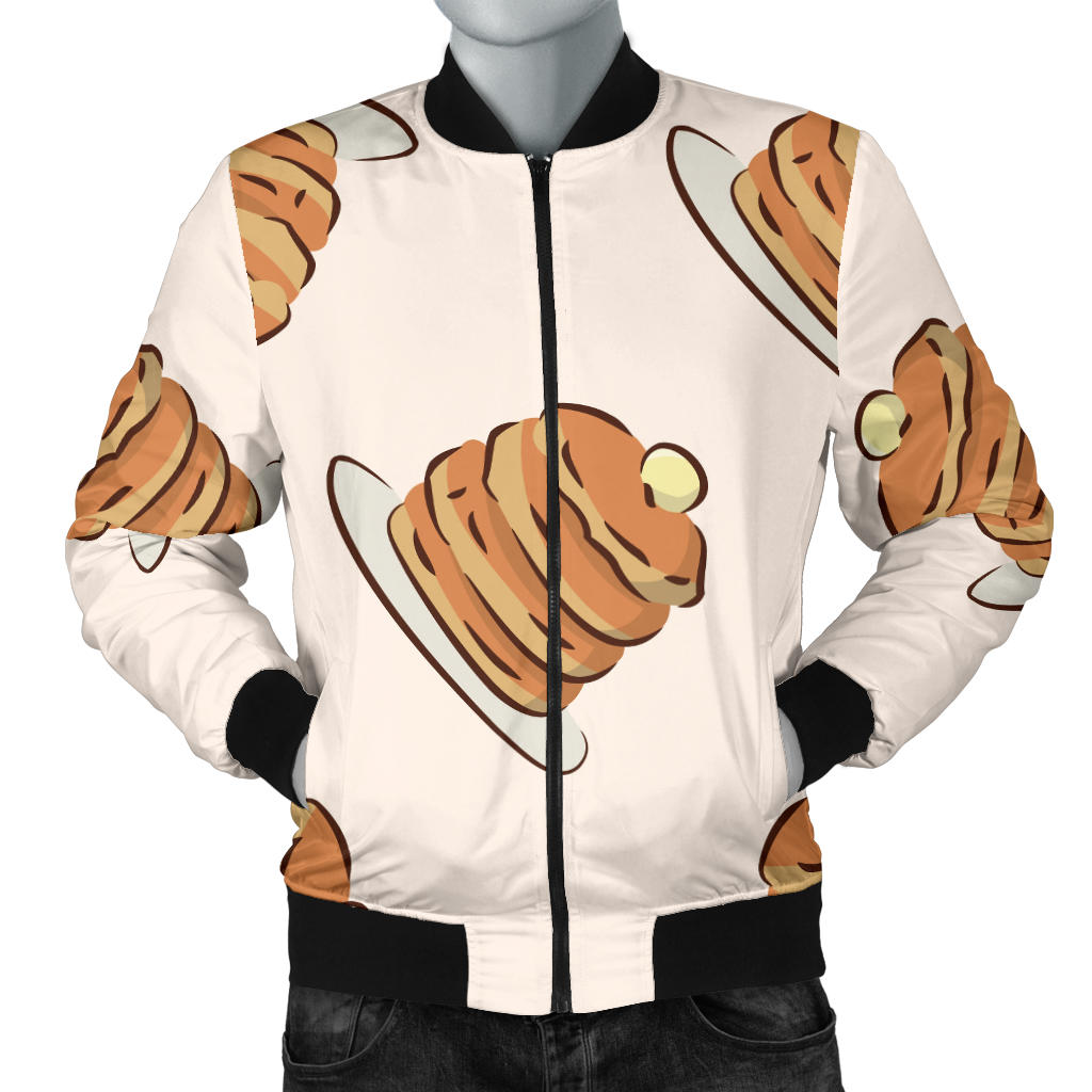 Pancake Pattern Print Design A01 Men Bomber Jacket