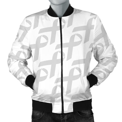Brain cancer Pattern Print Design 02 Men Bomber Jacket