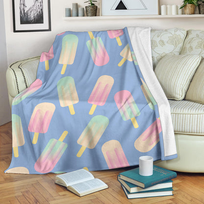 Ice Cream Pattern Print Design 05 Premium Blanket