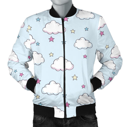 Cloud Pattern Print Design 01 Men Bomber Jacket