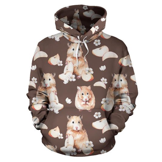 Hamster Pattern Print Design 03 Pullover Hoodie