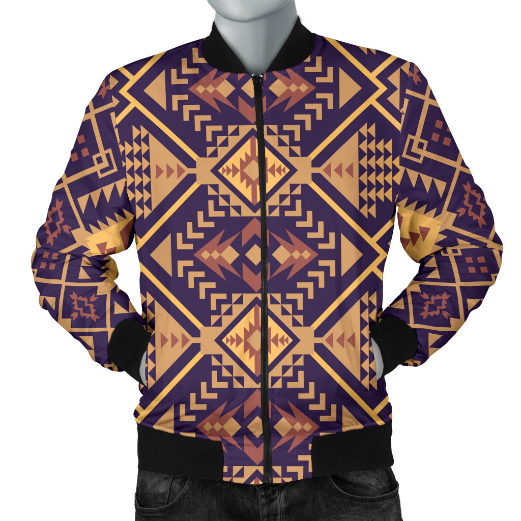 Aztec Pattern Print Design 09 Men Bomber Jacket