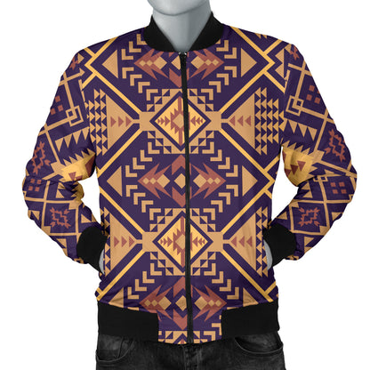 Aztec Pattern Print Design 09 Men Bomber Jacket