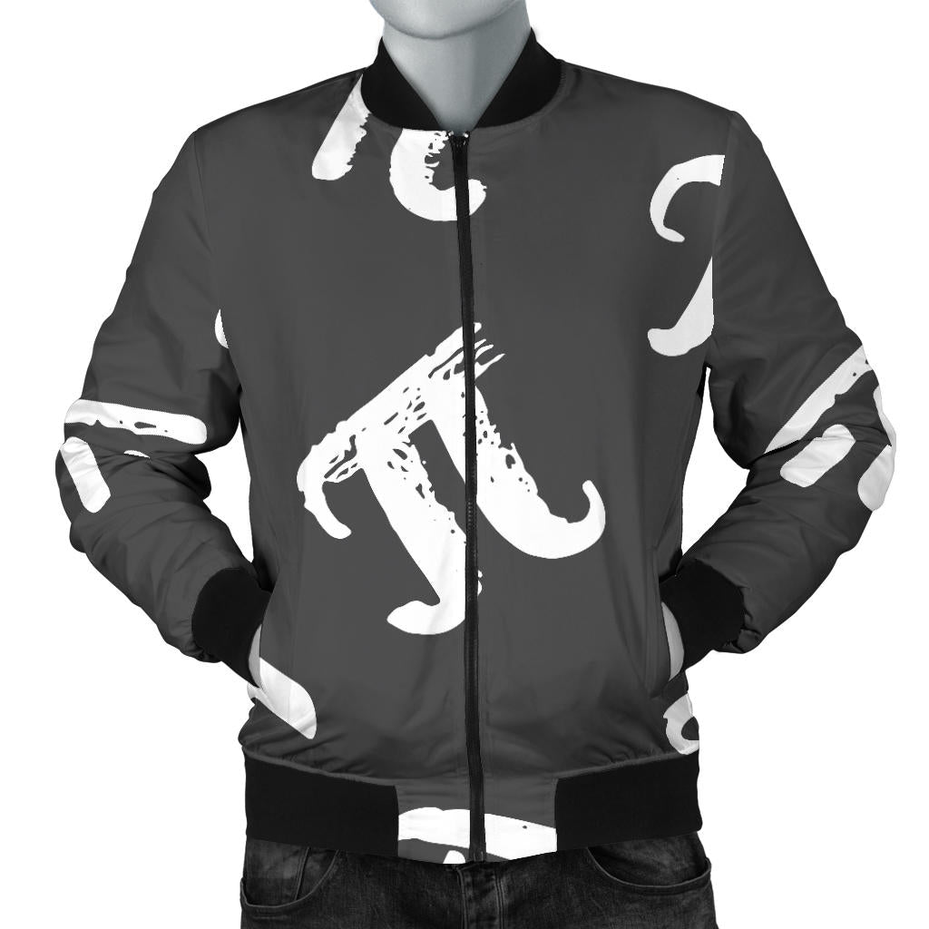 Pi Day Pattern Print Design A02 Men Bomber Jacket