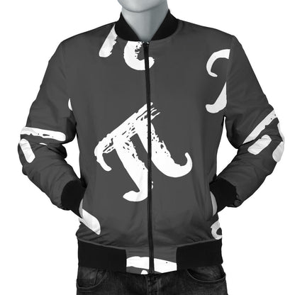 Pi Day Pattern Print Design A02 Men Bomber Jacket