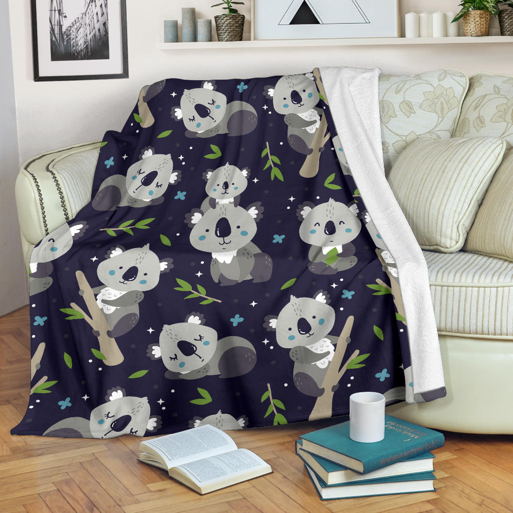 Koala Pattern Print Design 04 Premium Blanket