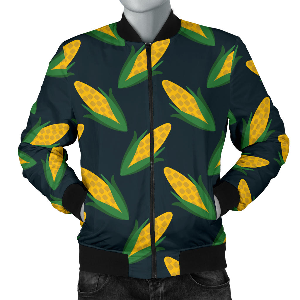 Corn Pattern Print Design 02 Men Bomber Jacket