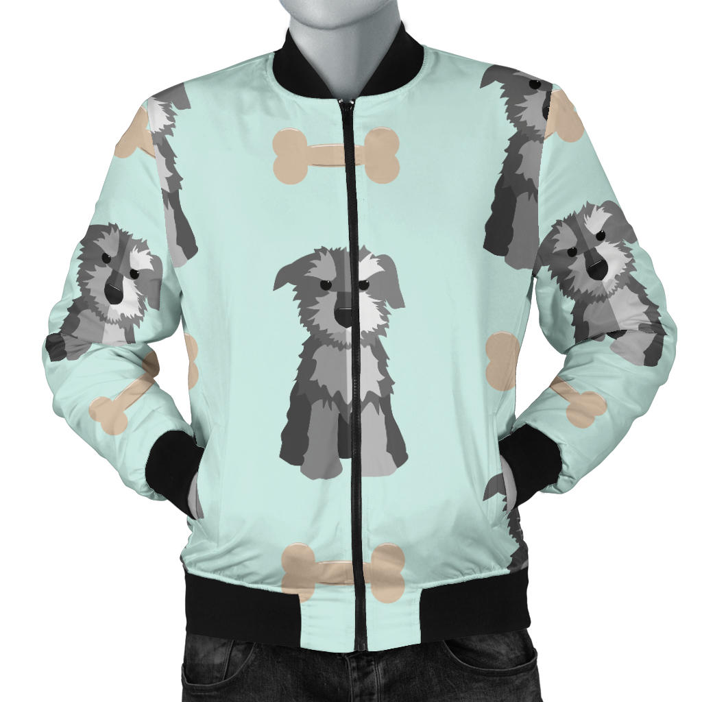 Schnauzers Pattern Print Design A03 Men Bomber Jacket
