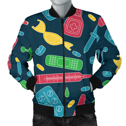 Phlebotomist Pattern Print Design A03 Men Bomber Jacket