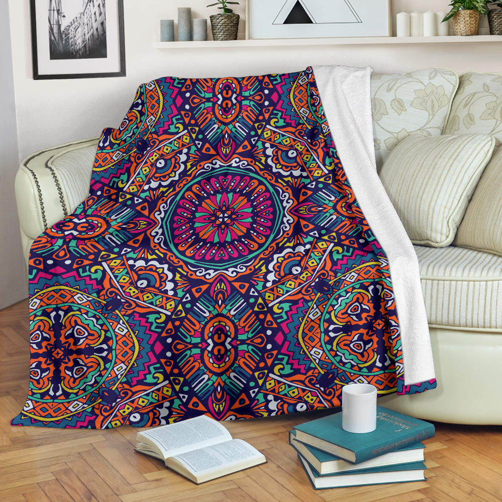 Boho Pattern Print Design 06 Premium Blanket