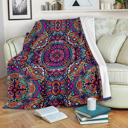 Boho Pattern Print Design 06 Premium Blanket