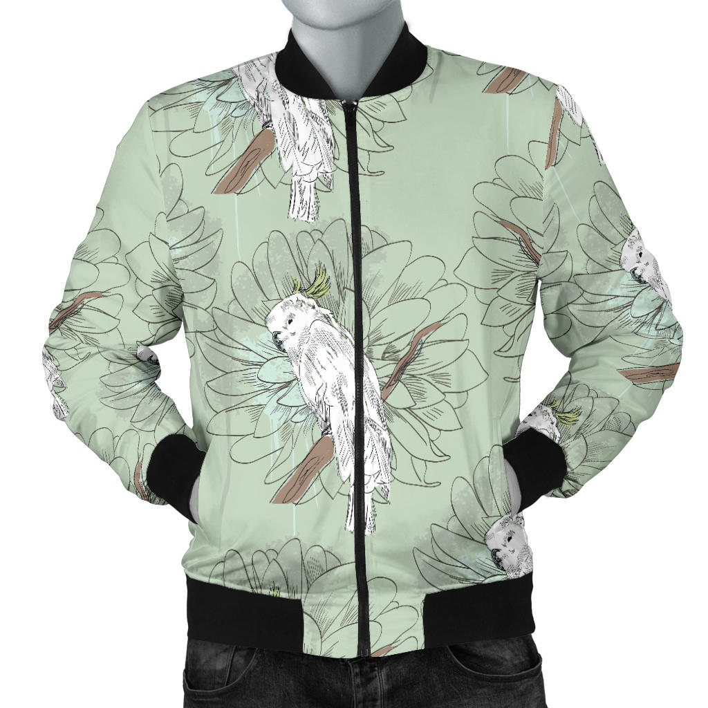 Cockatiel Pattern Print Design 01 Men Bomber Jacket