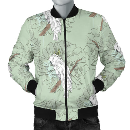 Cockatiel Pattern Print Design 01 Men Bomber Jacket