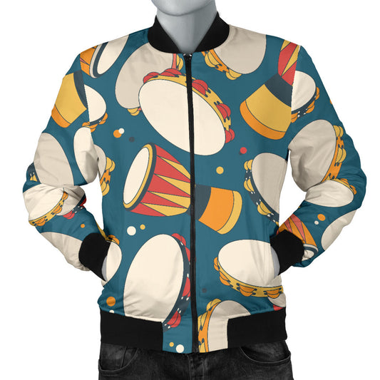 Tambourine Pattern Print Design 01 Men Bomber Jacket