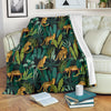 Jaguar Jungle Pattern Print Design 03 Premium Blanket
