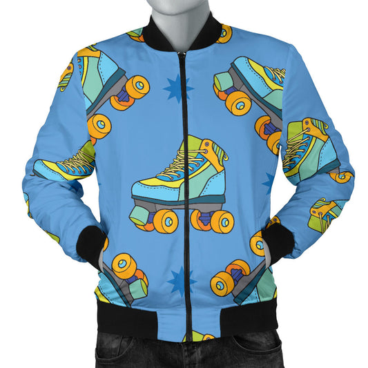Roller skate Pattern Print Design A04 Men Bomber Jacket
