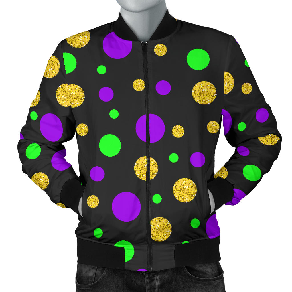 Mardi Gras Pattern Print Design 07 Men Bomber Jacket