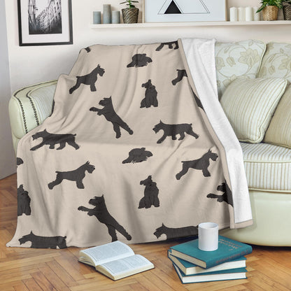 Schnauzers Pattern Print Design A06 Premium Blanket