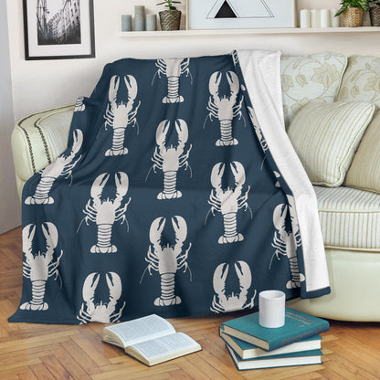 Lobster Pattern Print Design 02 Premium Blanket