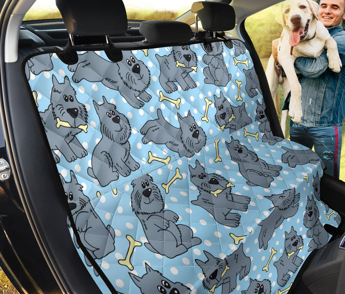 Schnauzers Pattern Print Design A02 Rear Dog Car Seat Cover Hammock