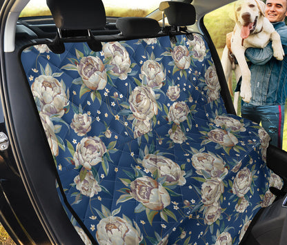 Peony Pattern Print Design A03 Rear Dog Car Seat Cover Hammock