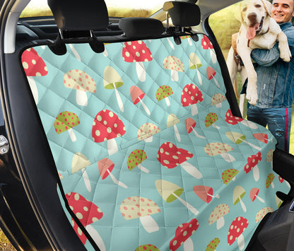 Mushroom Pattern Print Design A01 Rear Dog Car Seat Cover Hammock